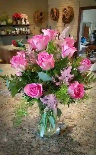 Jarron De Rosas Rosadas