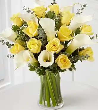 Jarron De Rosas Con Cartuchos