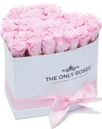 Caja De Corazon Con Rosas Rosadas