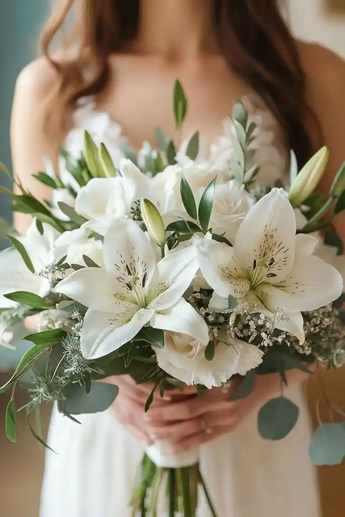 Bouquet De Lirios Con Rosas