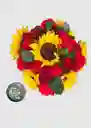 Ramo De Girasoles Y Rosas Aura Encantada: