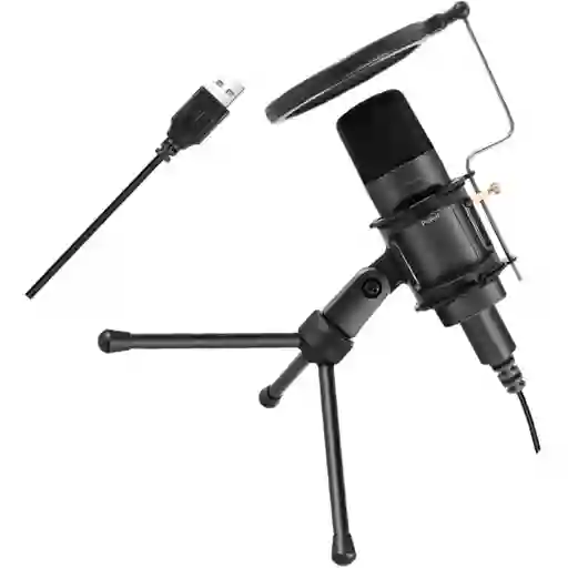 Micrófono Condensador Para Streaming, Podcast Y Grabación