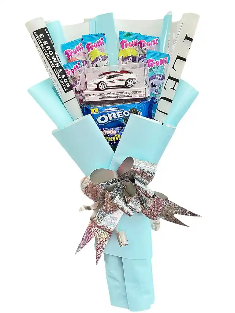 Regalo Especial Dia Del Niño Super Ramo De Dulces Y Carrito De Colecciòn - Dia Del Niño - Feliz Dia - Feliz Cumpleaños