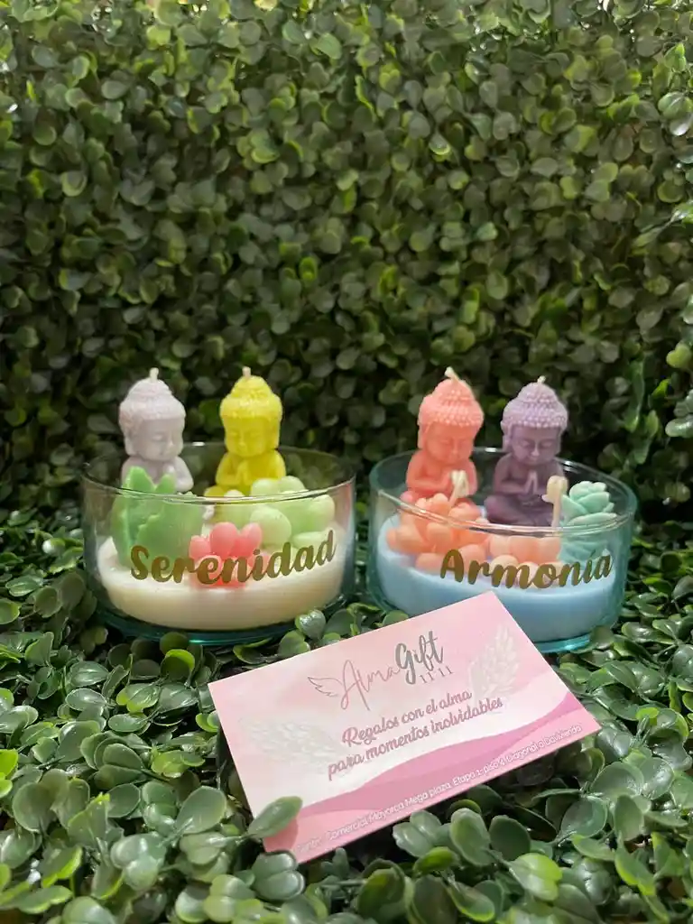 Vela Decorativa Jardin Zen 2 Budas