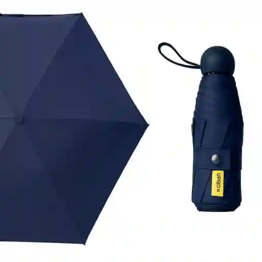 Sombrilla Azul Mini Paraguas De Bolsillo Con Funda Y Filtro Uv