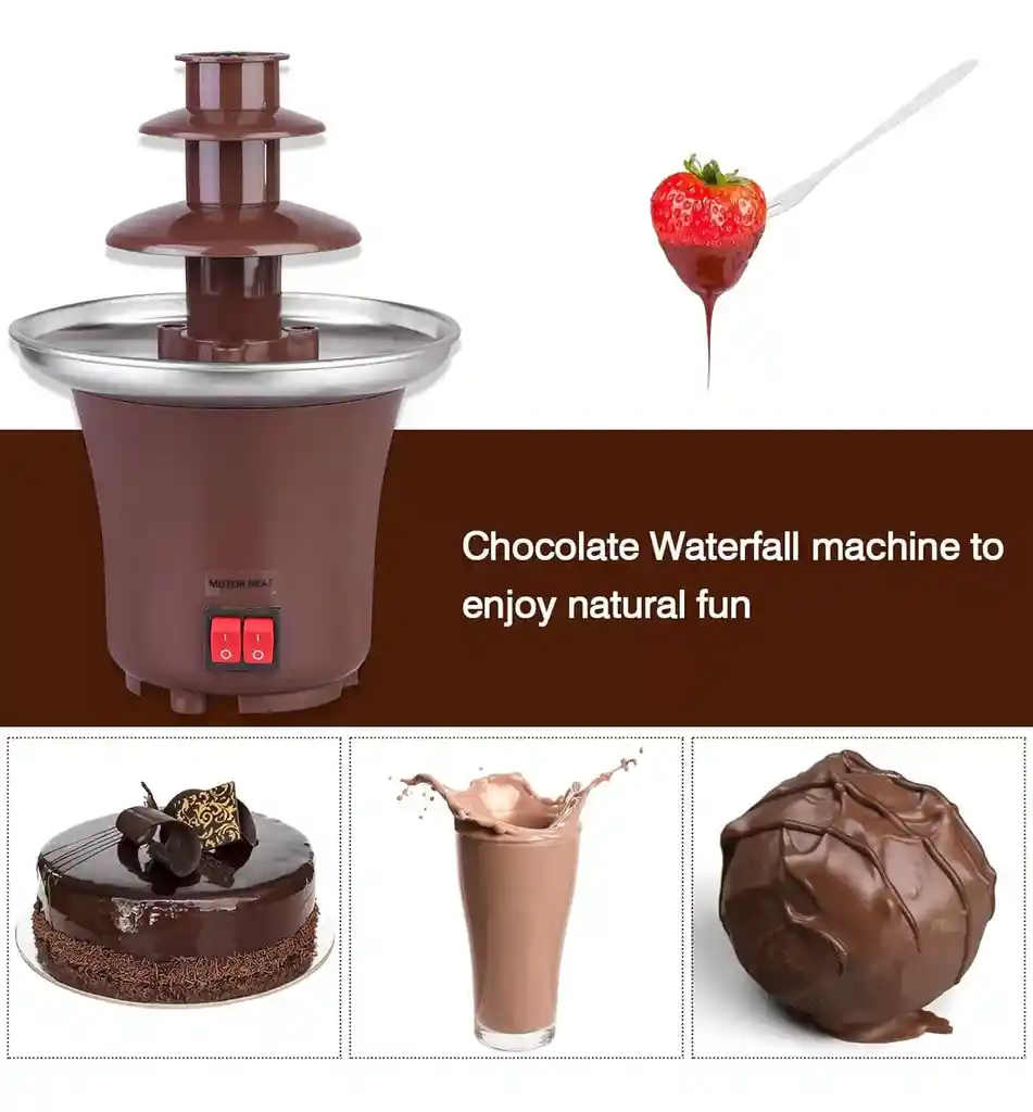 Mini Fuente Chocolate De 3 Niveles Profesional