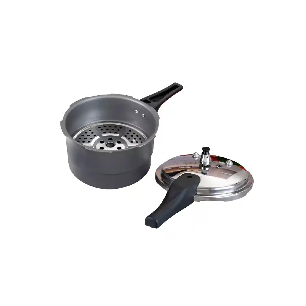 Olla A Presion 5.6l Anodizado Home Elements Color Negro