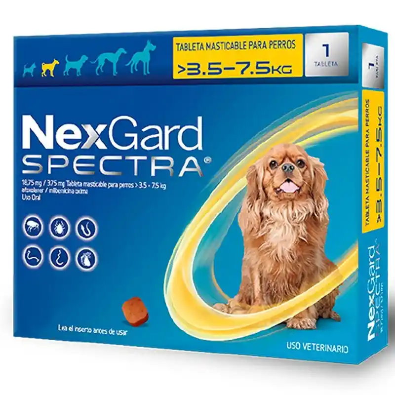 Nexgard Spectra Tableta Masticable Para Perros 3.5 - 7.5 Kg