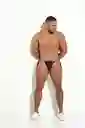 Talla Xl Bali Middle Thong Tanga Hilo Hombre Negro Microfibra Blokes
