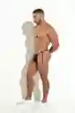Talla Xl Bali Middle Thong Tanga Hilo Hombre Negro Microfibra Blokes