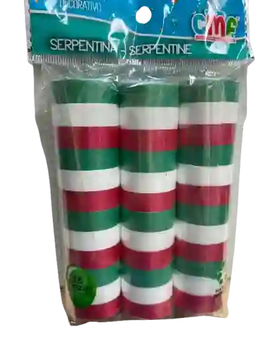 Serpentina - Verde, Blanco, Y Rojo X 1 Paq