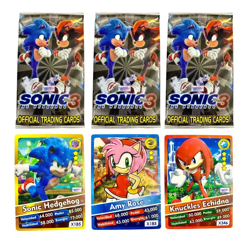 150 Cartas De Juego Sonic 3 The Hedgehog