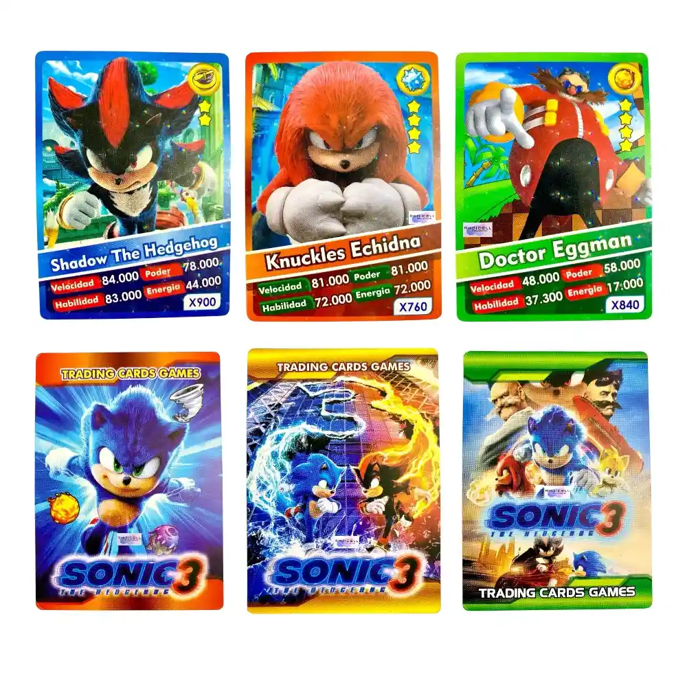 150 Cartas De Juego Sonic 3 The Hedgehog