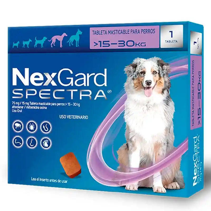 Nexgard Spectra Tableta Masticable Para Perros 15.1 - 30 Kg