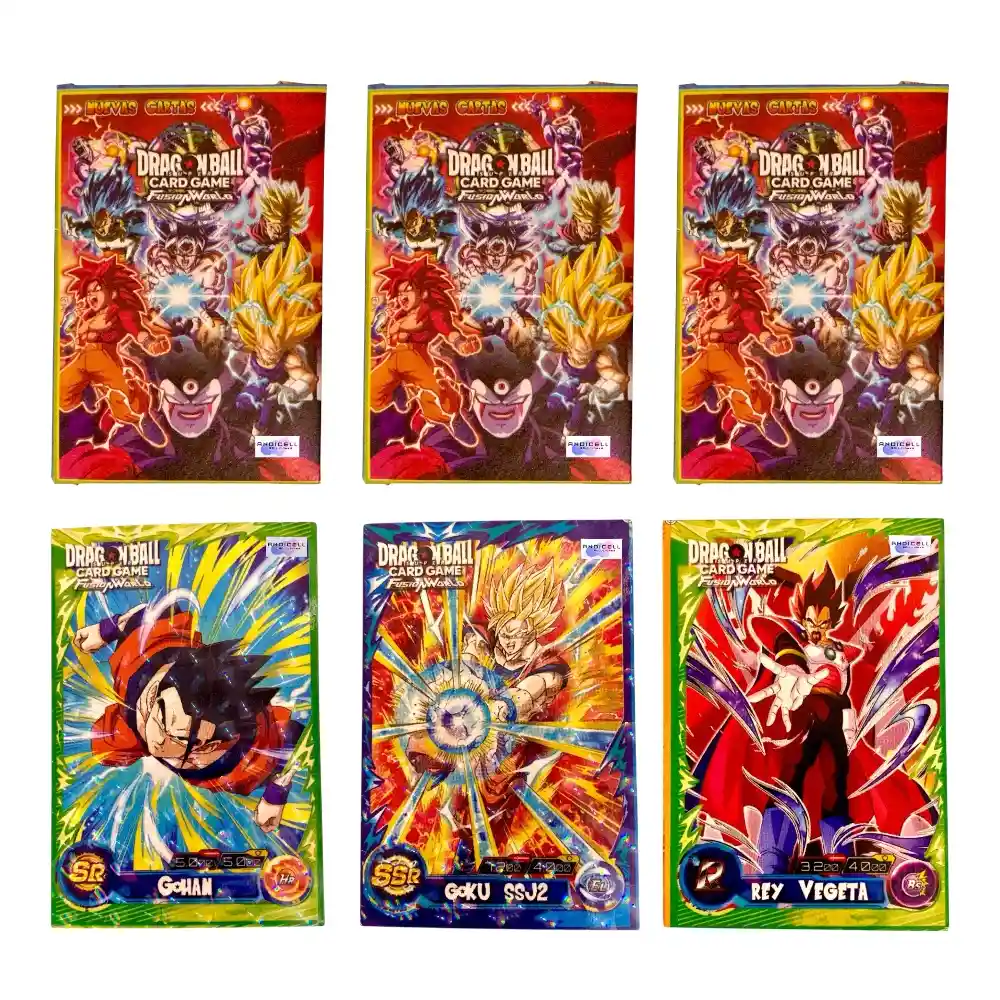 150 Cartas De Juego Dragon Ball Super Fusion World