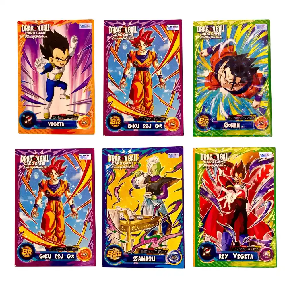 150 Cartas De Juego Dragon Ball Super Fusion World