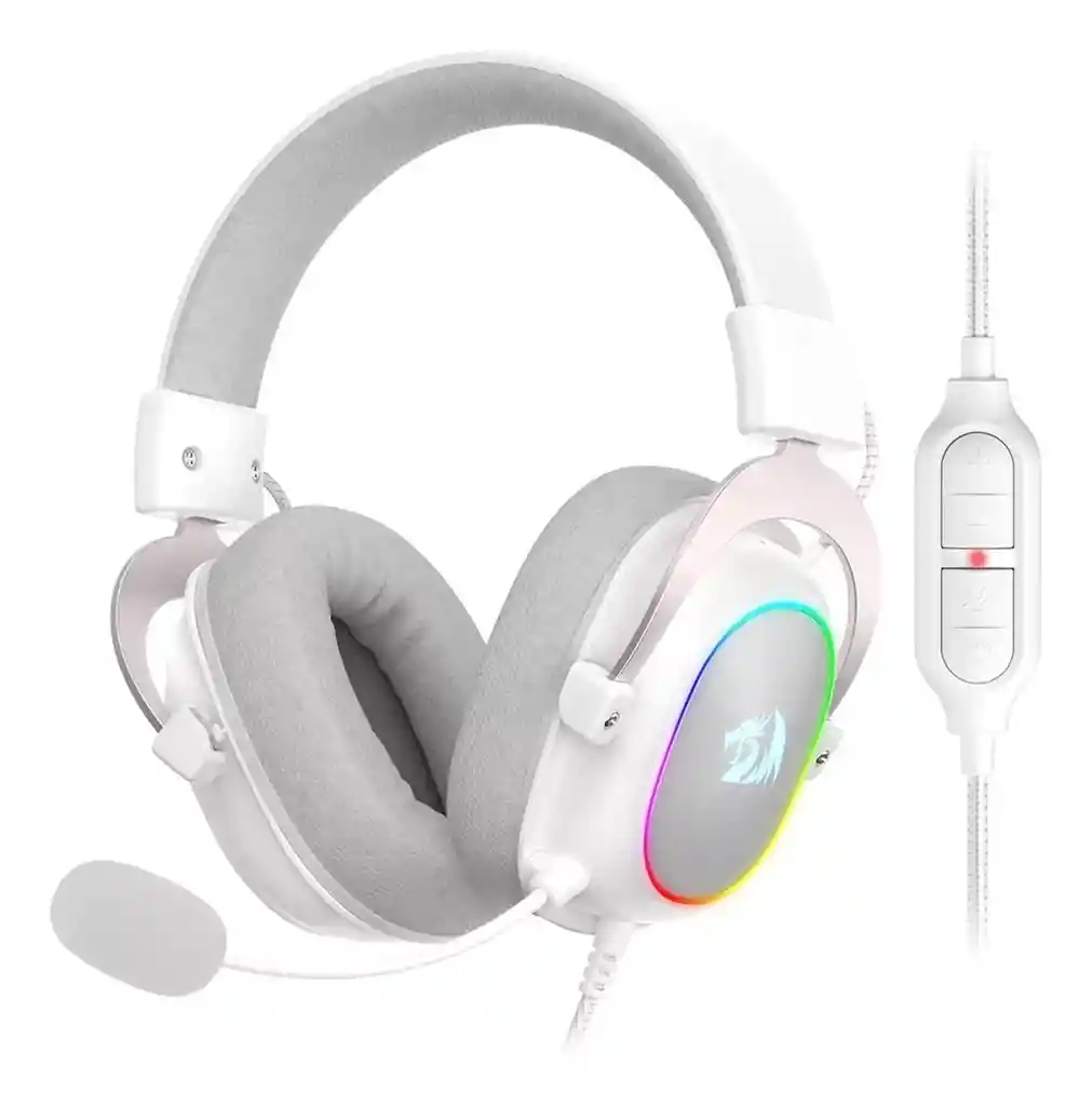 Diadema Redragon Usb Zeus-x H510 Rgb Virtual 7.1 Blanco