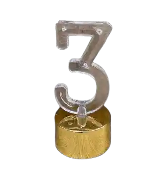 Numero 3 Led Para Torta