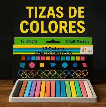 Tiza Pastel O De Colores X 12 Und