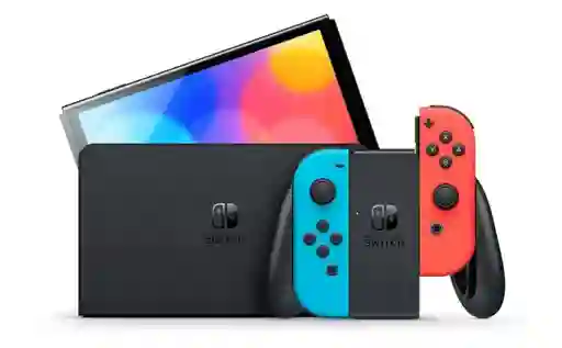 Nintendo Switch Oled 64gb Standard Color Rojo Azul Neón Color Rojo Neón/azul Neón/negro (caja Con Deterioro)
