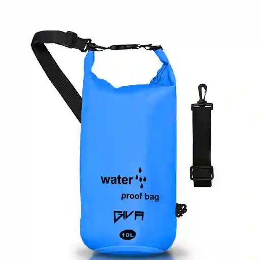 Dry Bag 100% Impermeable 10 Lts, Bolsa, Estuche, Morral Azul Claro