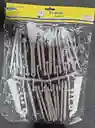 Kit De 28 Ascesorios Plasticos Blancos Para Pasta Flexible Y Porcelanicron Arte Manualidades