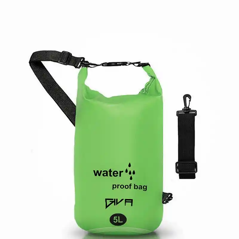 Dry Bag Morral Impermeable 100% 5 Litros Maleta Agua Verde