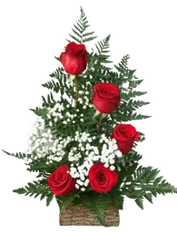Arreglo De Flores En Rosas Rojas