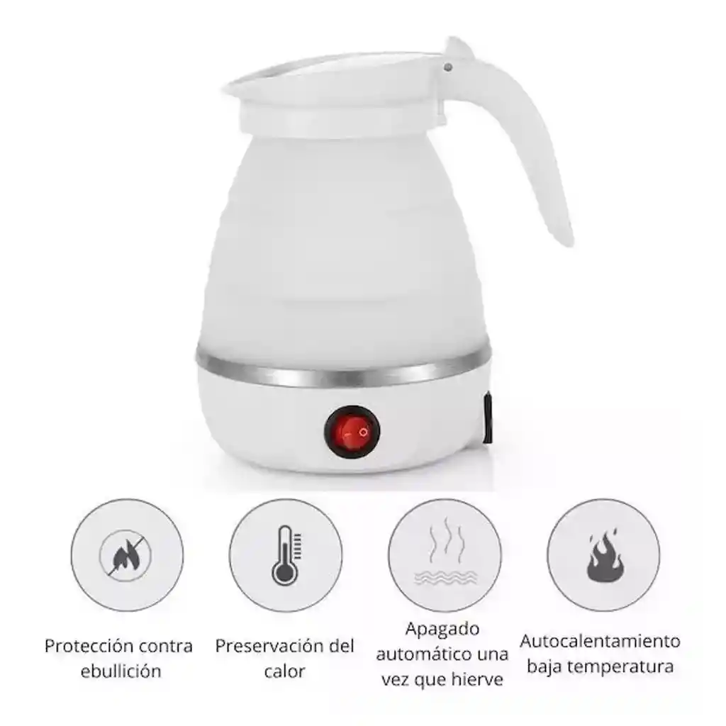Hervidor De Agua Silicona Plegable – Ahorra Espacio Y Hierve Rápido