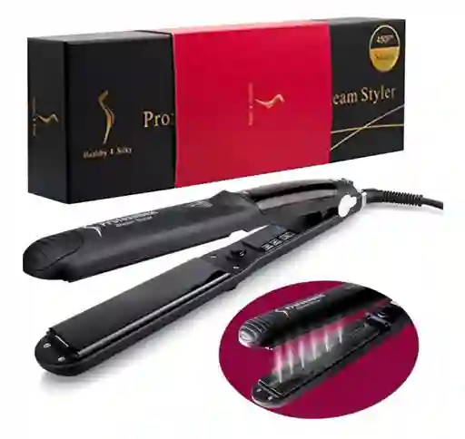 Plancha De Pelo A Vapor Keratina Y Argán Profesional 450f