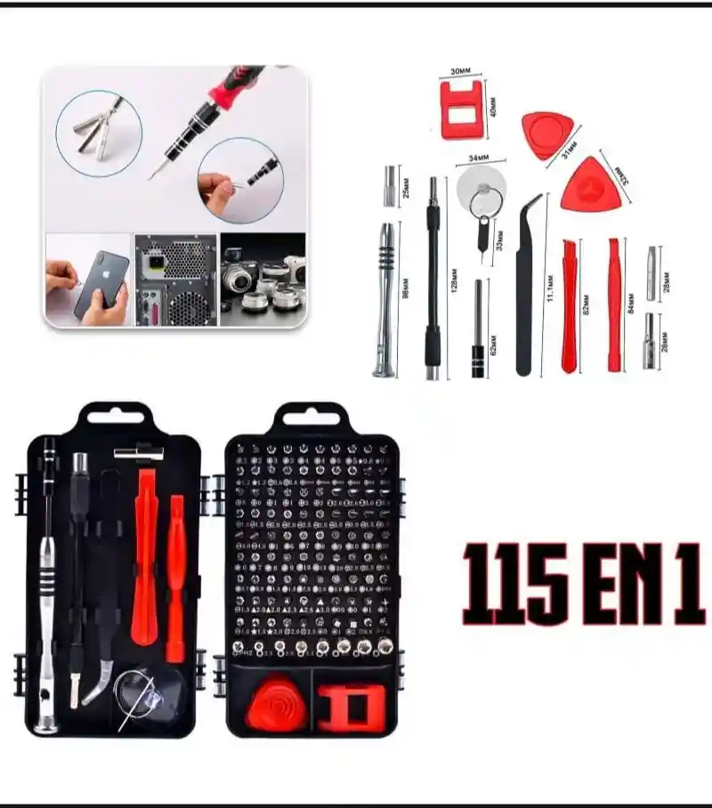 Set Destornillador Precisión 115 En 1
