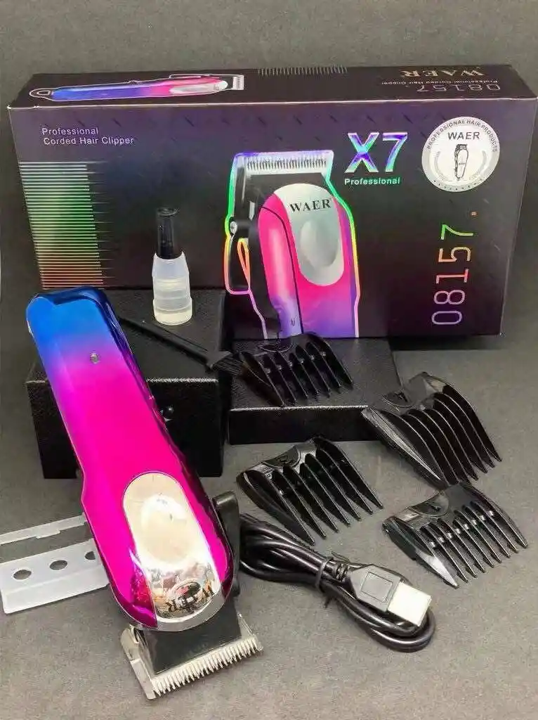 Maquina Peluquera Peluquería Profesional Waer Inalambrica 08157 Bicolor