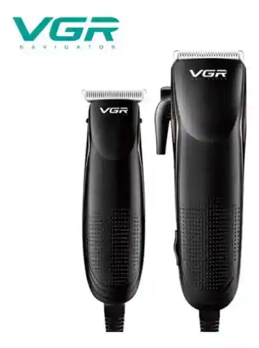 Combo Peluquera + Patillera Profesional Vgr 023 Peluquería Set Alámbrico