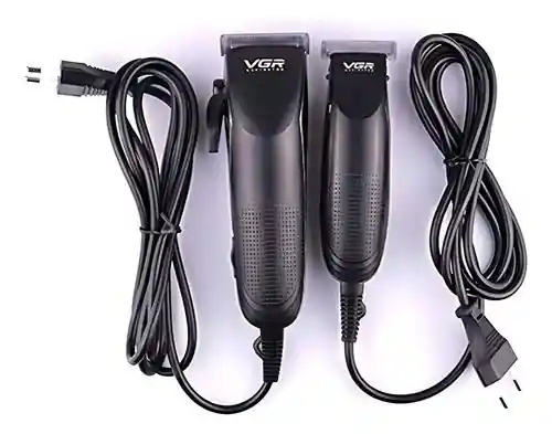 Combo Peluquera + Patillera Profesional Vgr 023 Peluquería Set Alámbrico