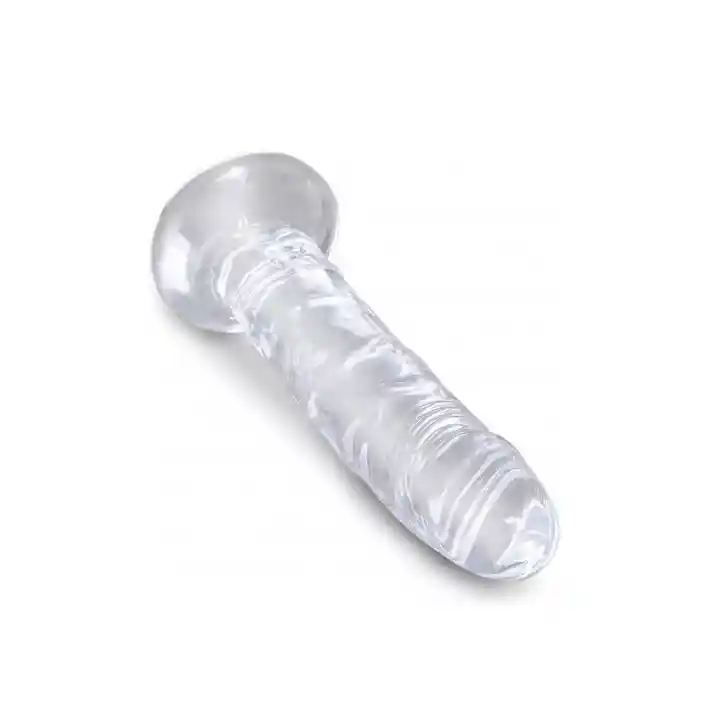 Dildo Transparente Con Chupa
