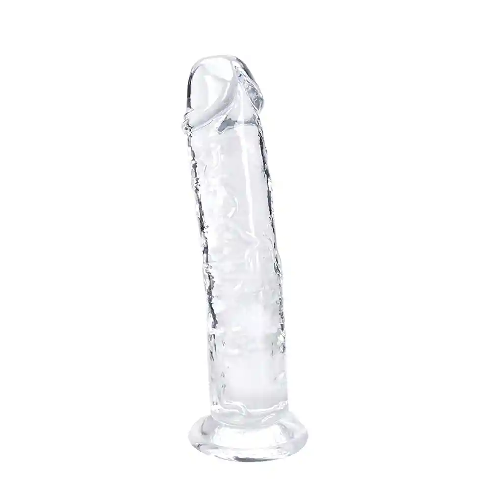 Dildo Transparente Con Chupa