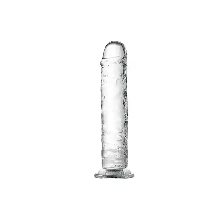 Dildo Transparente Con Chupa