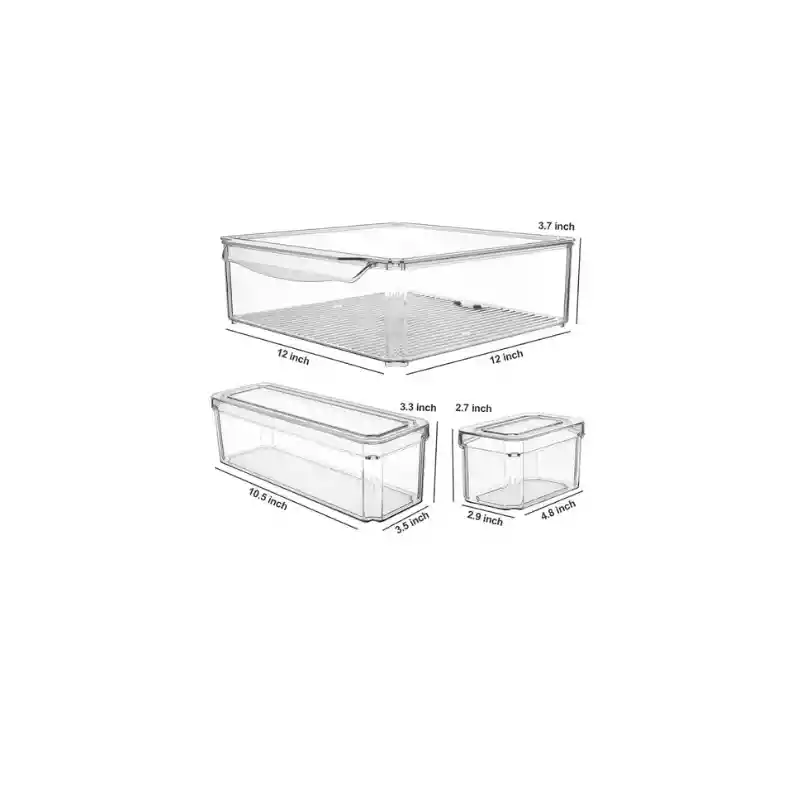 Organizadores Nevera Cocina Set X 7 Contenedores Con Tapa
