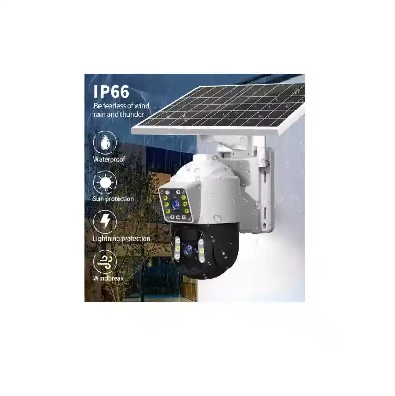 Cámara De Red Ptz Con Panel Solar