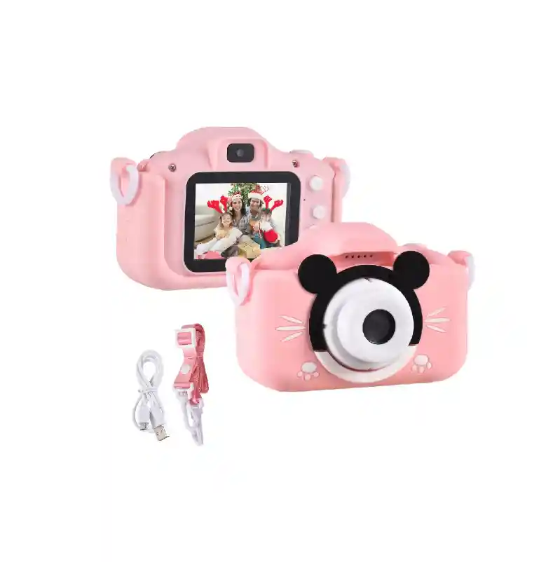 Camara Fotografica Niños Diseño Mickey Mouse Raton Color Rosa