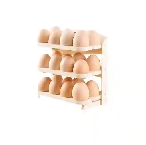 Caja De Almacenamiento Huevera De 3 Niveles Soporte Huevos