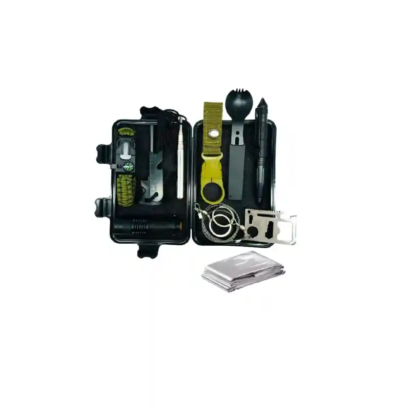 Kit De Supervivencia Sos Caja Herramientas Multiusos Camping