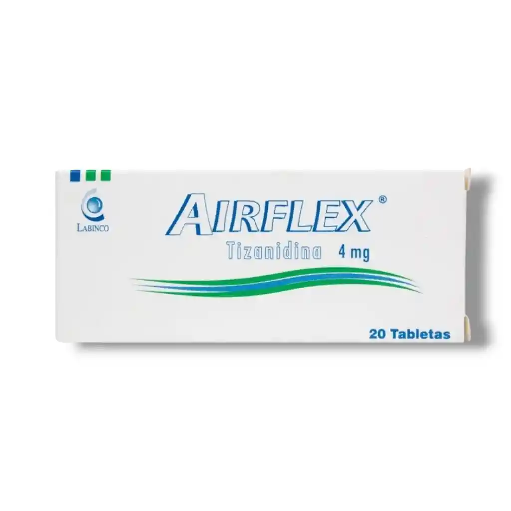 Tizanidina 4mg X 20 Tabletas Airflex