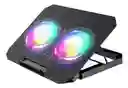 Base Refrigerante Doble Ventilador Soporte Para Computador Laptop Hasta 18'' Ajustable