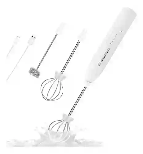 Batidor Espumador Recargable Para Cocina Eléctrico 2 En 1 Nobelsound