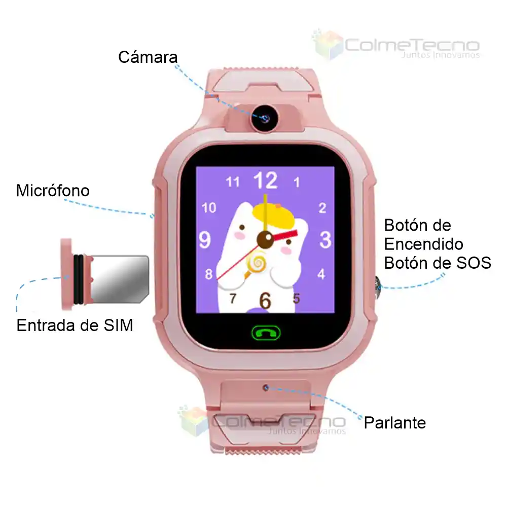 Smartwatch 4g Para Niños Gps Video Llamada T20 Homologado Azul