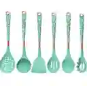 Set De Utensilios De Cocina De 7 Piezas Silicona Con Soporte