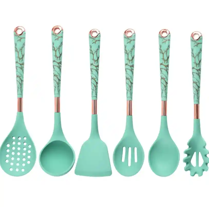 Set De Utensilios De Cocina De 7 Piezas Silicona Con Soporte