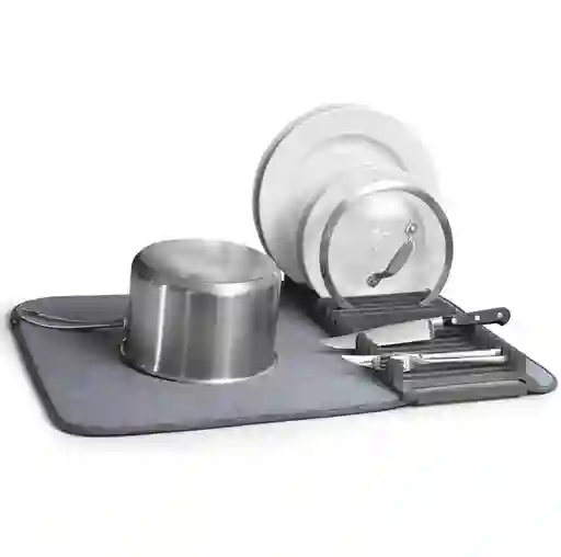 Escurridor Secaplatos Con Tapete Absorbente Platos Cubiertos