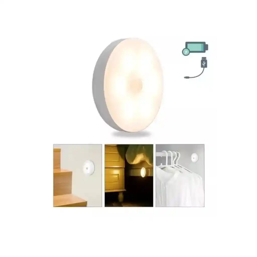 Lámpara De Pared Recargable Con Sensor De Movimiento – Práctica Y Automática